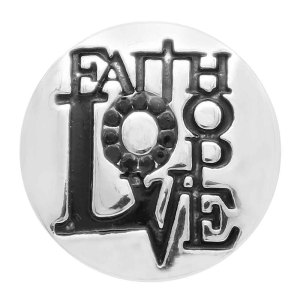 20MM faith snap silver Plated with black Rhinestones and enamel  KC9088 snaps jewerly