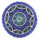 20MM Round snap Antique Silver Plated with blue  rhinestone KC6026 snaps jewelry