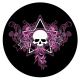 20MM Painted Skull enamel metal C5717 print snaps jewelry purple