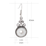 Fit 12mm Snaps Earrings with Rhinestone fit snaps chunks