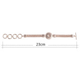 23CM 1 buttons snaps Rose gold Bracelets KC0755 fit 20MM snaps chunks