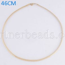 46CM Stainless steel fashion chain fit all jewelry gold plated FC9021