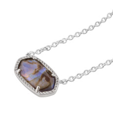 Kendra Scott style Elisa Pendant Necklace Abalone shells with silver plating chain  Elisa size
