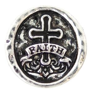 20MM cross faith snaps Antique Silver Plated KB6933 snaps jewelry