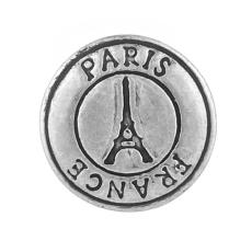 12MM Eiffel Tower snap  Silver Plated KB5533-S snaps jewelry