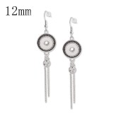 Snaps metal earring with Rhinestone KS1118-S fit 12mm chunks snaps jewelry