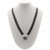 The magnet can be adjusted flexibly Necklace with 60CM chain KC1073 fit 20MM chunks snaps jewelry
