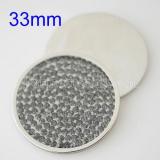 33MM Stainless steel coin disc with rhinestone fit  jewelry