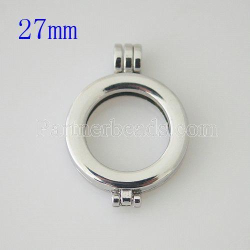 25MM Alloy coin locket pendant Fit 25MM coin disc