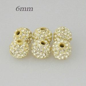 6mm Yellow STELLUX Austrian crystal ball beads