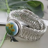 20MM flower Painted enamel metal snaps C5048 print snaps jewelry