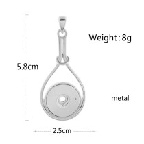 snap sliver Pendant fit 20MM snaps style jewelry KC0405