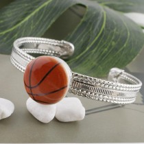 20MM basketball Painted enamel metal C5307 print snaps jewelry