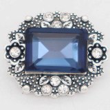 20MM design snap Silver Plated with blue rhinestone KC6859 snaps jewelry