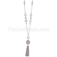 80CM High Quality necklace with one buttons and Pendants KC0980 fit 18mm&20mm chunks snaps jewelry