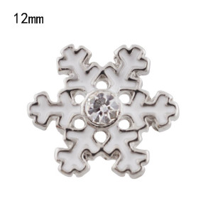 12mm Christmas snowflake Small size snaps for chunks jewelry