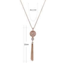 Pendant of rhinestone Rose Gold  Necklace with 46CM chain KC1037 snaps jewelry