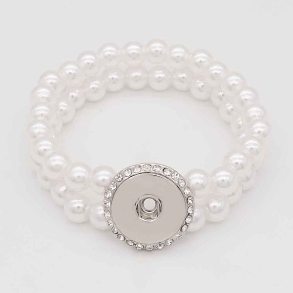 1 buttons With Pearl snap adjustable bracelet fit snaps jewelry KC0839