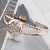 20MM  snap rose-gold Plated with white rhinestone KC7635 snap jewelry