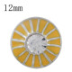 12MM design sliver Plated with rhinestone and yellow enamel KS6340-S