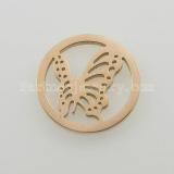 25MM stainless steel coin charms fi  jewelry size butterfly