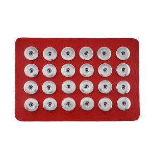 Display of 24 pieces PU leather red type for 18&20MM snaps chunks