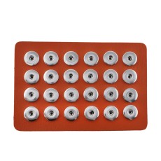 Display of 24 pieces PU leather orange type for 18&20MM snaps chunks