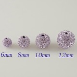 6mm Purple STELLUX Austrian crystal ball beads