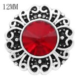 12MM snap Jan. birthstone deep red KS6376-S interchangable snaps jewelry