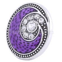 20MM Vortex snap Antique Silver Plated with purple Enamel KC6053 snaps jewelry