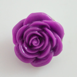 18MM Flower snap Alloy resin KB2274 purple