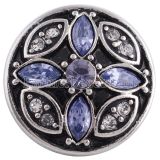 20MM design snap silver Antique plated with purple rhinestone KC5254 snaps jewelry