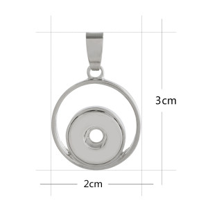 silver plate Pendant of necklace without chain fit 12MM snaps style small chunks jewelry