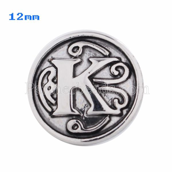 12mm K Antique snaps Silver Plated KS5013-S snap jewelry