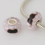 partner S925 murano lampwork glass beads -Beard