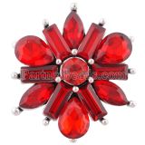 20MM design snap silver Plated with red Rhinestones KC8962 snaps jewelry