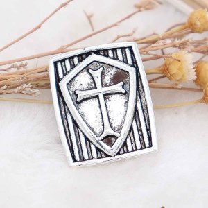 20MM cross snap Silver Plated KC6792 snaps jewelry