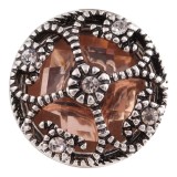 20MM design snap Antique Silver Plated with orange Rhinestones KC6419 snaps jewelry