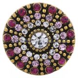 20MM round snap silver plated with purple rhinestones KC8654 interchangable snaps jewelry