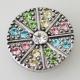 20MM Round snap Antique Silver Plated with rhinestone KB5224 Multicolor