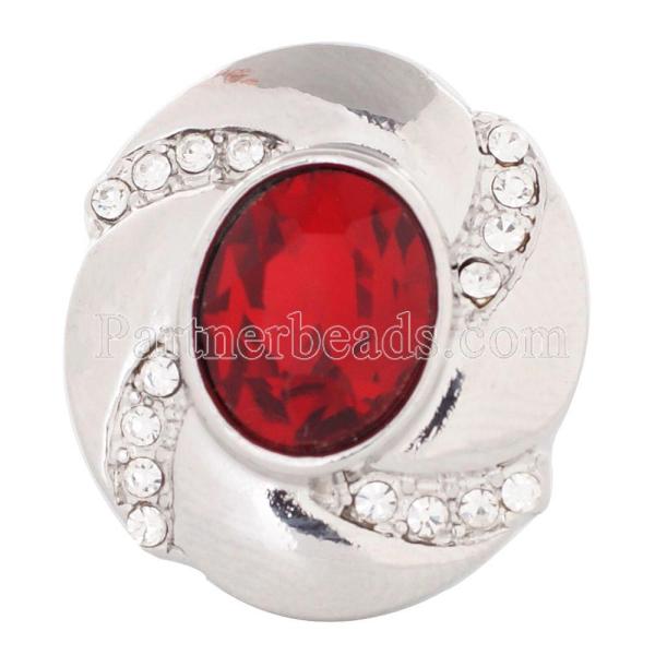 20MM snap Jan. birthstone deep red KC5071 interchangable snaps jewelry