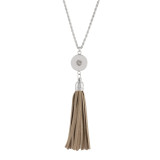 1 button necklace with 80CM chain with tassel  fit snaps chunks