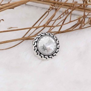 20MM snap Apr. birthstone white KC6577 interchangable snaps jewelry