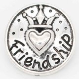 20MM love snap friendship sliver Plated with  KC6723 snaps jewelry
