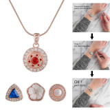 snap Rose Gold Pendant fit 12MM snaps style jewelry KS0345-S