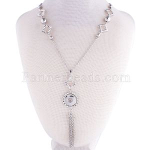 80CM High Quality necklace with one buttons and Pendants KC0980 fit 18mm&20mm chunks snaps jewelry