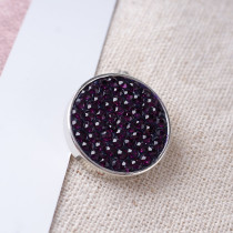 20mm snaps purple Rhinestones Chunks Poppers With High Quality Bottom