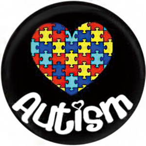 20MM autism Painted enamel metal C5374 print snaps jewelry