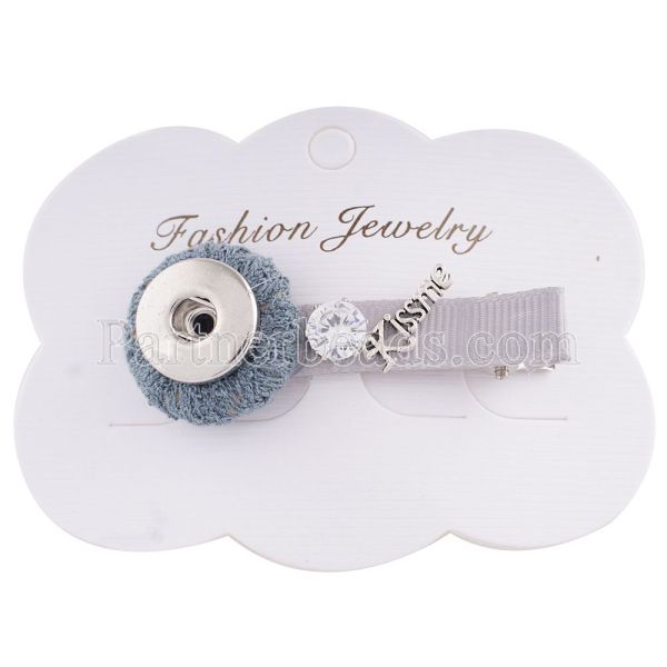 Hairpin 6CM with one button and Pendants Fit 18mm Chunks