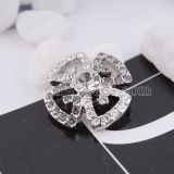 20MM design snap silver plated with white Rhinestone  KC5465 snaps jewelry